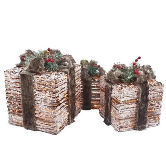 Holiday Lighted Gift Boxes - Picture 2 of 3